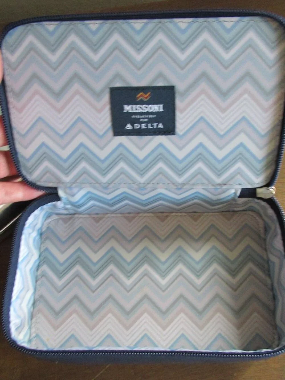 Bobbi Brown Silver Makeup bag & Missoni Delta Amenity Case lot of 2